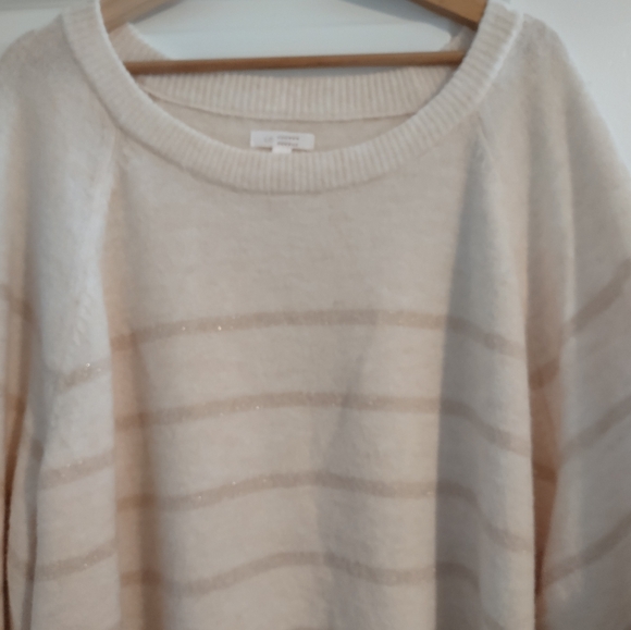 LC Lauren Conrad Metallic Striped Round Neck Sweater NWT - Picture 5 of 14